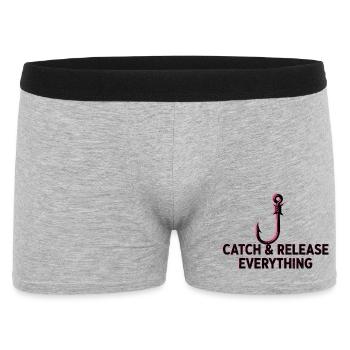 Catch & Release Everything - Men's Boxer Shorts - heather grey - Front