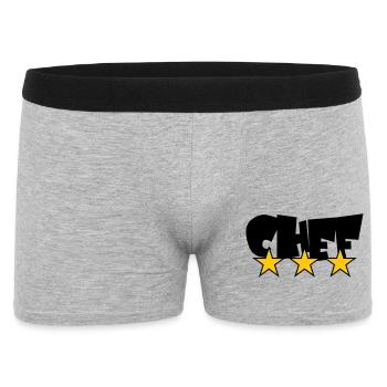 Chef Étoilé : Design 3 Étoiles Gastronomie - Boxer Homme - gris chiné - Devant