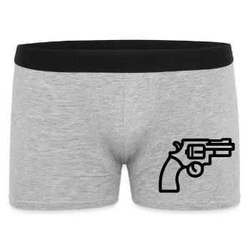 Revolver - Männer Boxer Shorts - Grau meliert - Vorne