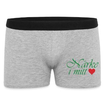 Närke in meinem Herzen - Männer Boxer Shorts - Grau meliert - Vorne