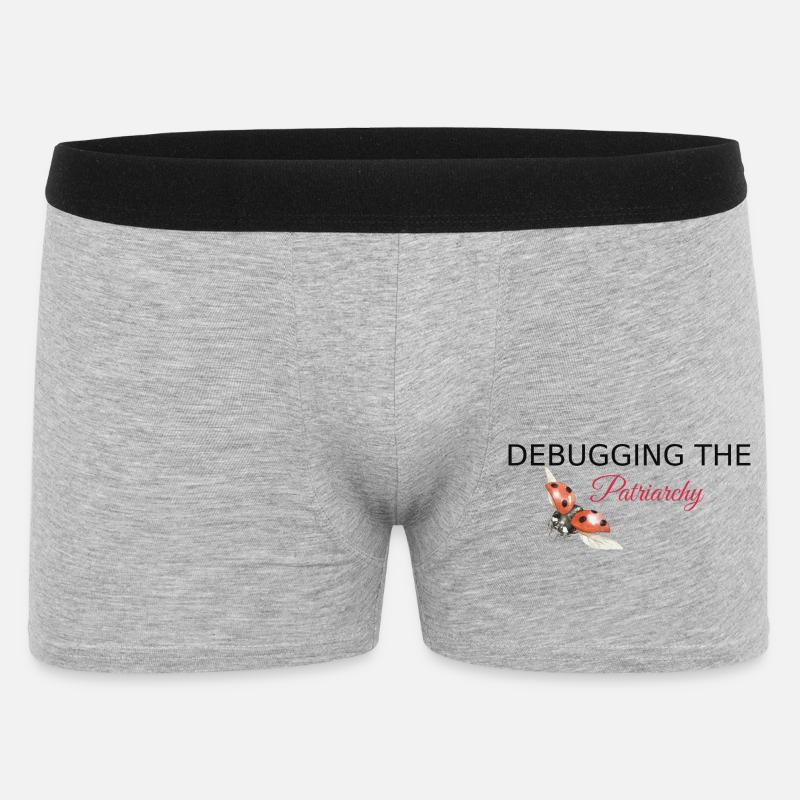 Debugging the Patriarchy - Feminist Tech Style - Men's Boxer Shorts - heather grey