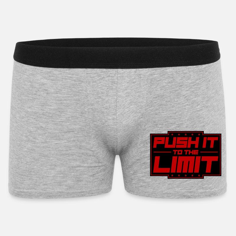 Push It To The Limit - Männer Boxer Shorts - Grau meliert