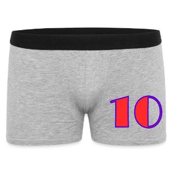 10. 10 JAHRE. 10-JÄHRIGES JUBILÄUM. 10-JÄHRIGES JUBILÄUM. - Männer Boxer Shorts - Grau meliert - Vorne