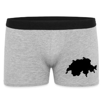 Carte suisse - Boxer Homme - gris chiné - Devant