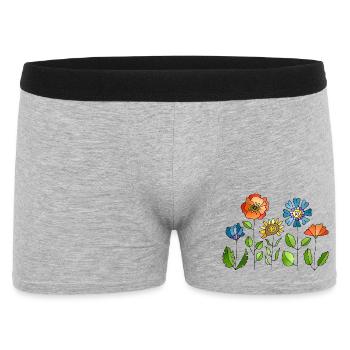 Fleur - Boxer Homme - gris chiné - Devant