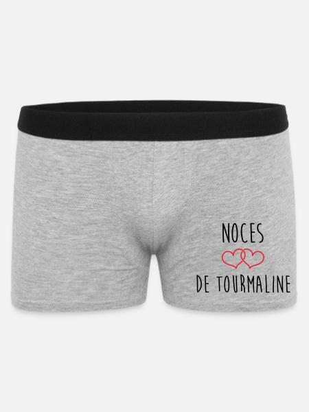 Turmalin-Hochzeit 52 Jahre Ehe - Männer Boxer Shorts - Grau meliert