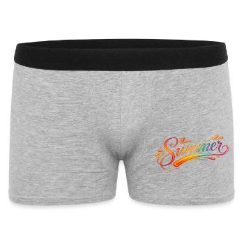 Summer lettering retro illustration - Men's Boxer Shorts - heather grey - Front