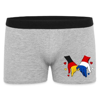 Germany Holland Flag Holding Hands - Men's Boxer Shorts - heather grey - Front