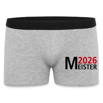 Meister 2026 Meisterschaft - Männer Boxer Shorts - Grau meliert - Vorne