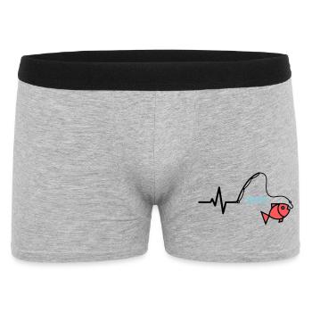 Pulse Fishing Rod Fish Colored - Men's Boxer Shorts - heather grey - Front