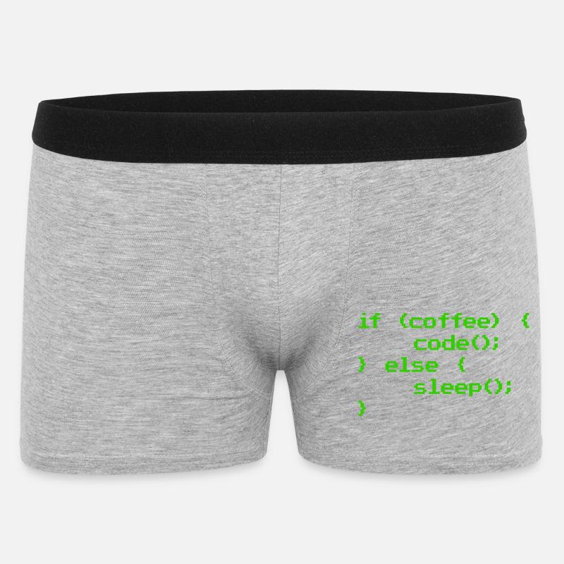 No Coffee No Code Programmer Computer Scientist - Men's Boxer Shorts - heather grey