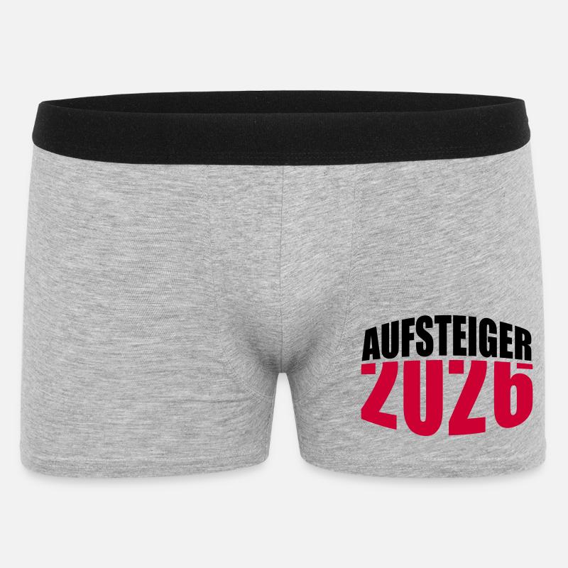 Aufsteiger 2026 Aufstieg - Männer Boxer Shorts - Grau meliert