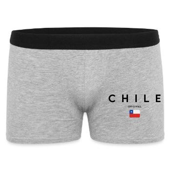 Fierté chilienne, design minimaliste et élégant - Boxer Homme - gris chiné - Devant