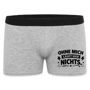 Nothing works here without me. - Men's Boxer Shorts - heather grey - Front