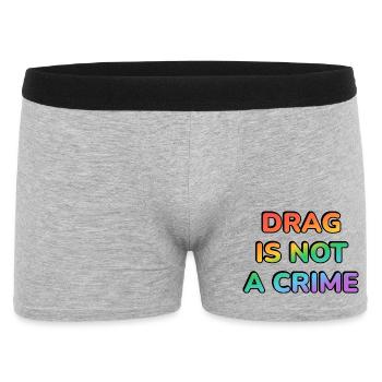 Drag ist kein Verbrechen – Regenbogen-Glyphen - Männer Boxer Shorts - Grau meliert - Vorne