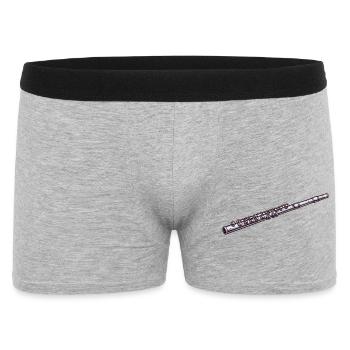 Line Flute Illustration - Men's Boxer Shorts - heather grey - Front