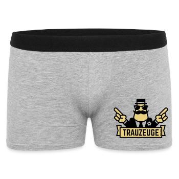 Signe de la main de garçon d’honneur (enterrement de vie de garçon / enterrement de vie de garçon / 2C) - Boxer Homme - gris chiné - Devant