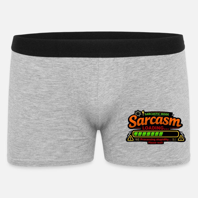 Sarcasm Loading – Processing Stupidity - Men's Boxer Shorts - heather grey