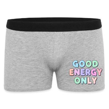 Bonne énergie uniquement pour les gens positifs Chemise - Boxer Homme - gris chiné - Devant