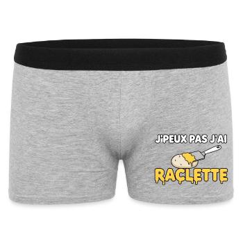 I can't I raclette - Men's Boxer Shorts - heather grey - Front