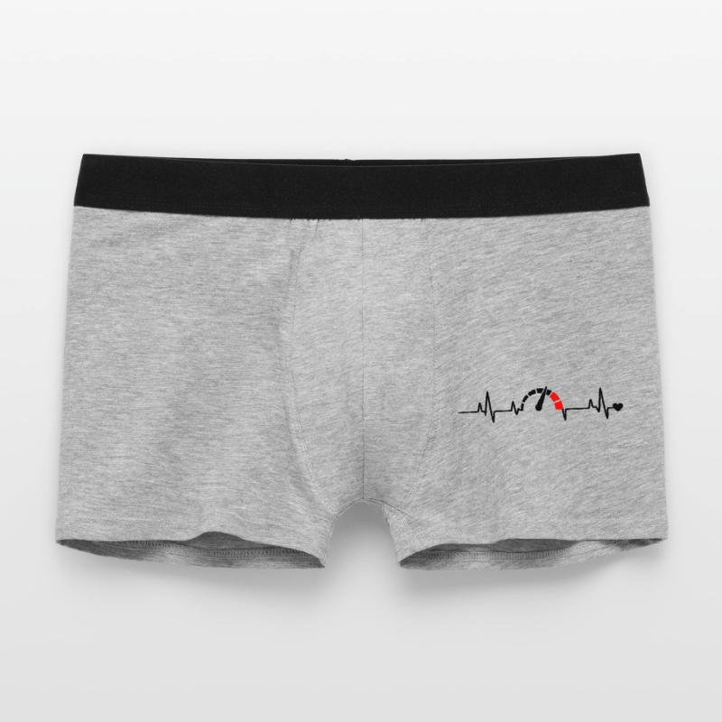 Red Segment Bow Logo Pattern Men's Boxer Shorts