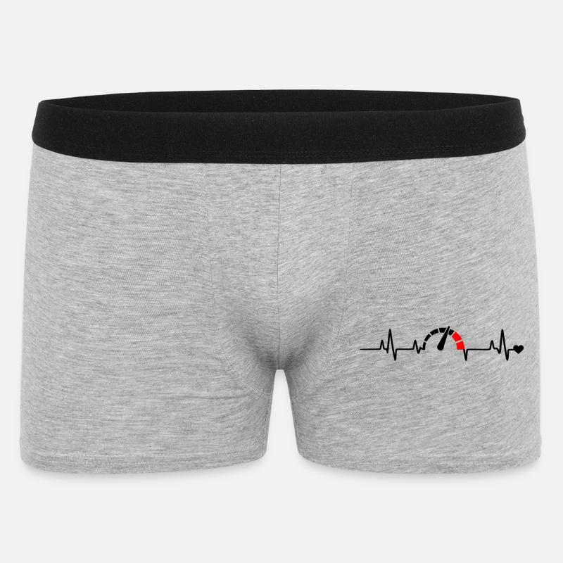 Roter Segmentbogen Logo Muster - Männer Boxer Shorts - Grau meliert