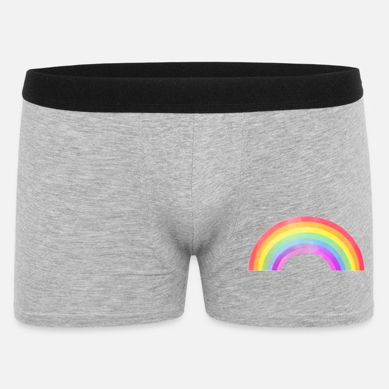 Regenbogenbogen  - Männer Boxer Shorts - Grau meliert
