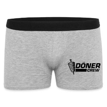 Döner Crew - Männer Boxer Shorts - Grau meliert - Vorne