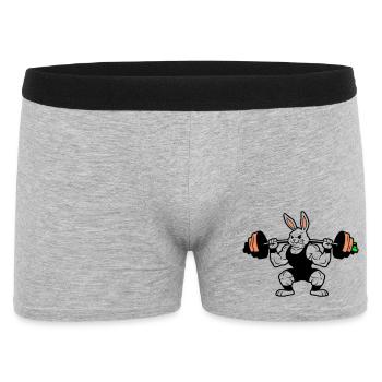 Haltère Carotte Lapin Musclé - Boxer Homme - gris chiné - Devant