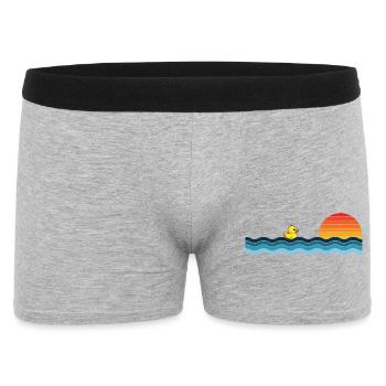 Canard en caoutchouc vintage Duckie Retro Duck Lover - Boxer Homme - gris chiné - Devant