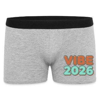Retro Vibe 2026 Typography Lettering - Men's Boxer Shorts - heather grey - Front