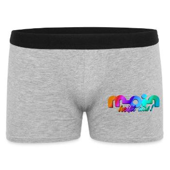 Moin heisst das! - Männer Boxer Shorts - Grau meliert - Vorne
