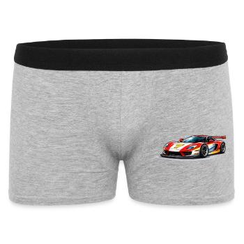 Speed-style race car graphics - Men's Boxer Shorts - heather grey - Front