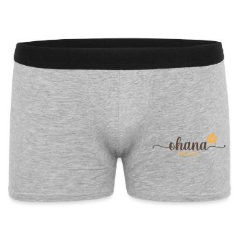 Chemise Hawaï de la famille Ohana - Boxer Homme - gris chiné - Devant