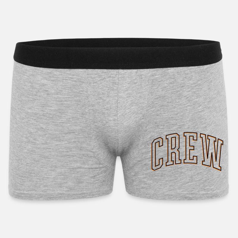 Crew Outline - Männer Boxer Shorts - Grau meliert