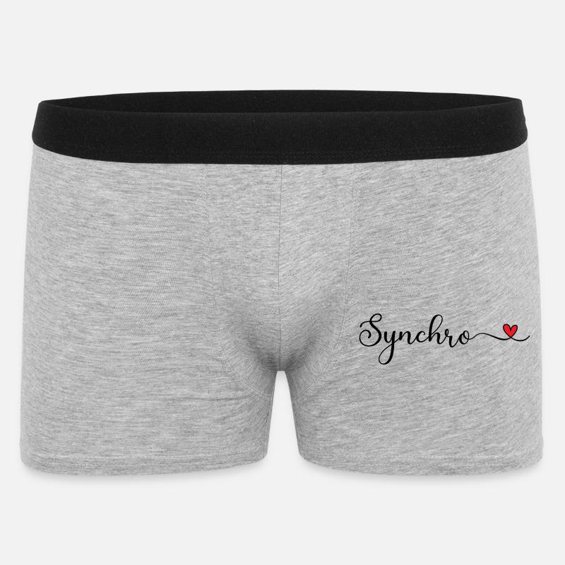 Synchronschwimmen - Männer Boxer Shorts - Grau meliert