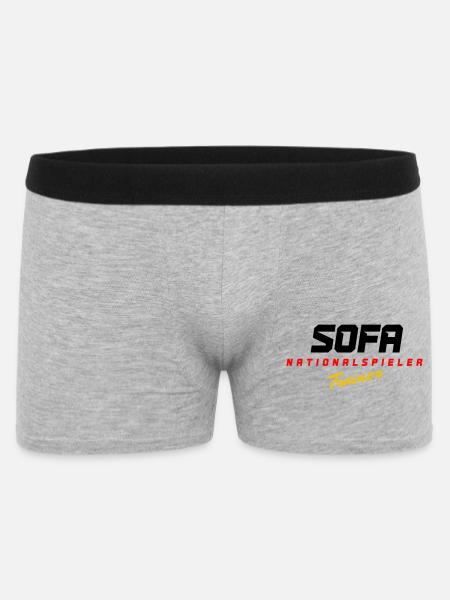 Sofa Nationalspieler - Männer Boxer Shorts - Grau meliert