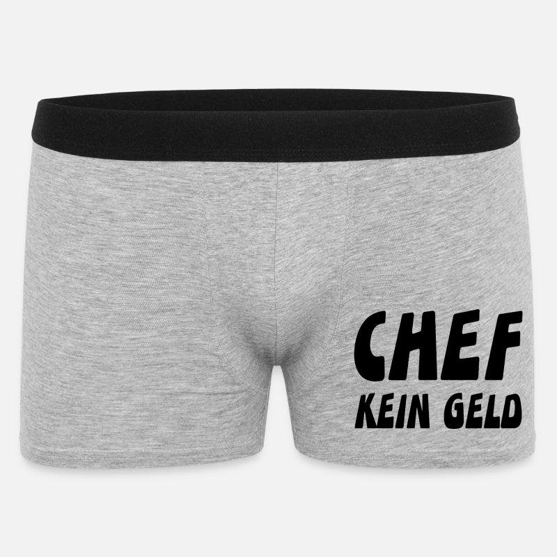 Chef - Männer Boxer Shorts - Grau meliert