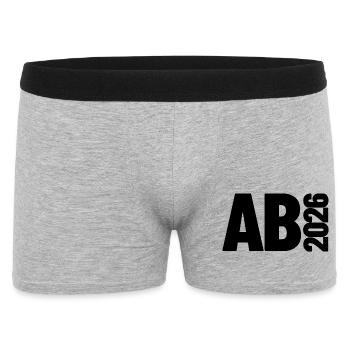 Abi 2026 - Abitur - Gift | minimal design - Men's Boxer Shorts - heather grey - Front