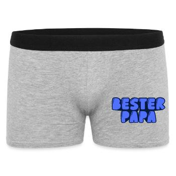 Bester Papa - Männer Boxer Shorts - Grau meliert - Vorne