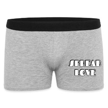 Spread Love Bold Typographic Design - Men's Boxer Shorts - heather grey - Front