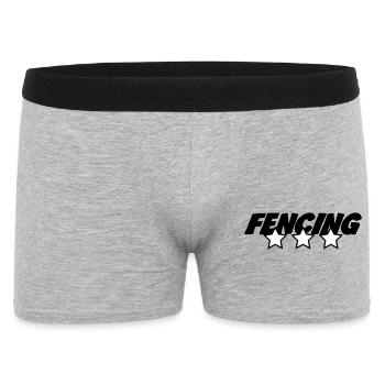 Drei-Sterne-Fechten: der beste Florettfechter - Männer Boxer Shorts - Grau meliert - Vorne