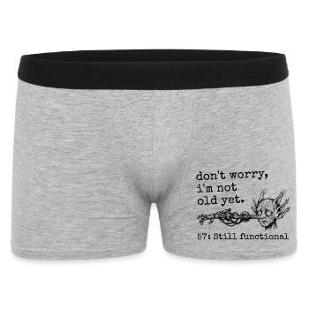 57th Anniversary - 57th Anniversary Humor Gift - Men's Boxer Shorts - heather grey - Front