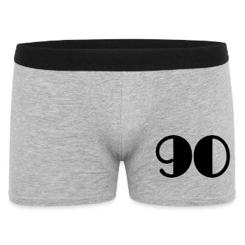 90. 90 YEARS. 90th ANNIVERSARY. 90 YEARS ANNIVERSARY. - Men's Boxer Shorts - heather grey - Front