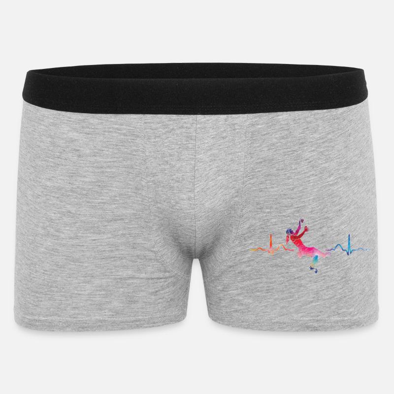 Boulderer Herzschlag Boulder Bouldern - Männer Boxer Shorts - Grau meliert