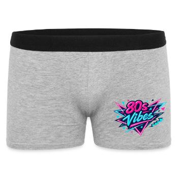 80s Vibes Neon Retro - Men's Boxer Shorts - heather grey - Front
