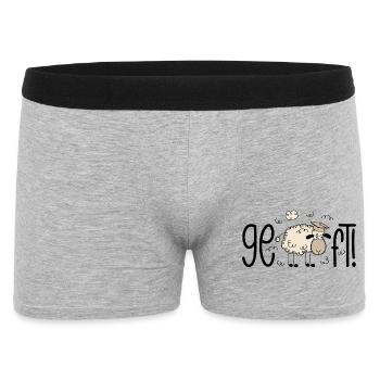 Geschafft! Schaf - Männer Boxer Shorts - Grau meliert - Vorne