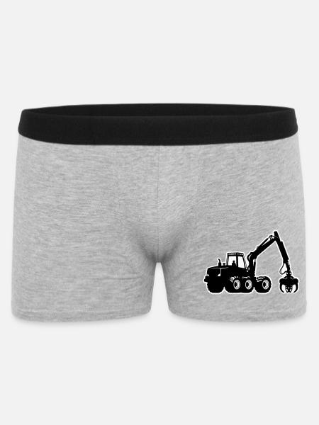 Silhouette de moissonneuse - Boxer Homme - gris chiné