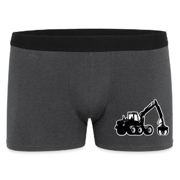 Silhouette de moissonneuse - Boxer Homme - charbon - Devant
