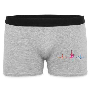 Vertikaltuch Heartbeat Luftakrobatik Aerial Silk - Männer Boxer Shorts - Grau meliert - Vorne